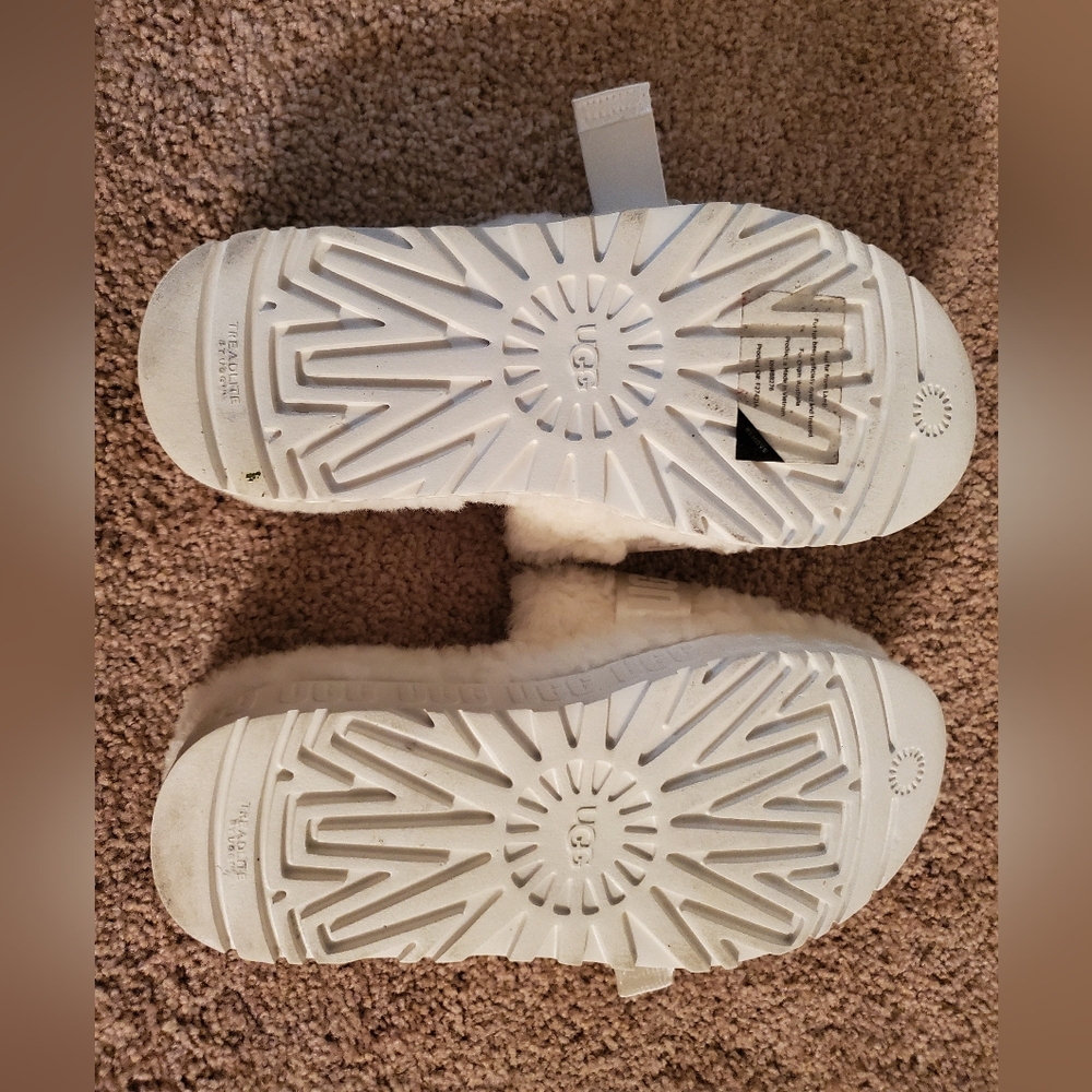 UGG FLUFFITA SLIDE SHEARLING PLATFORM SANDALS SHOE 8 - Picture 6 of 13